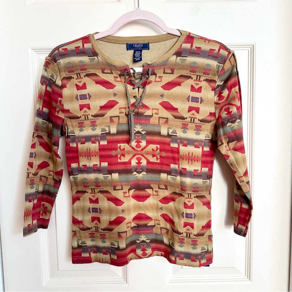 Southwest print chaps top